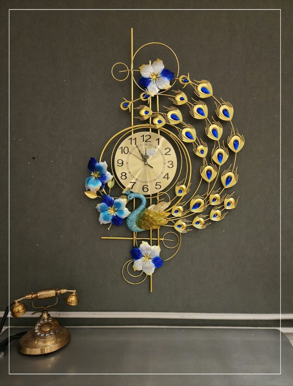 Peacock clock